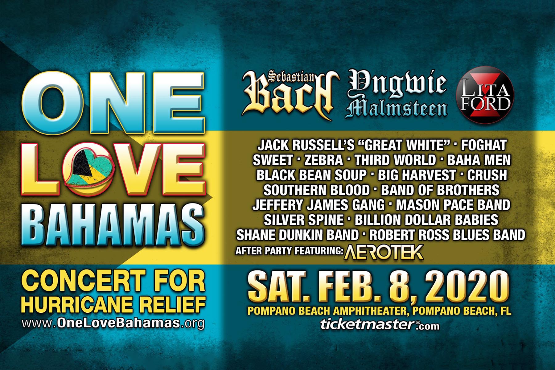 ONE LOVE BAHAMAS Benefit Concert Announced at South Florida's Pompano