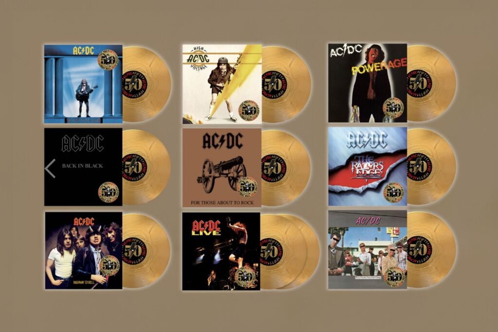 AC/DC Announces First Wave Of “50” Limited-Edition Gold-Colored Vinyl
