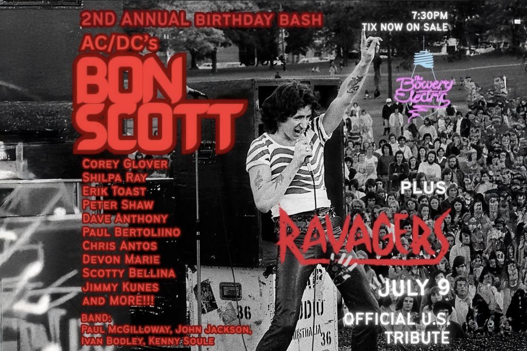 Legendary AC/DC Singer BON SCOTT’s 79th Birthday To Be Celebrated With NYC Tribute Concert, Merchandise Collaborations & More