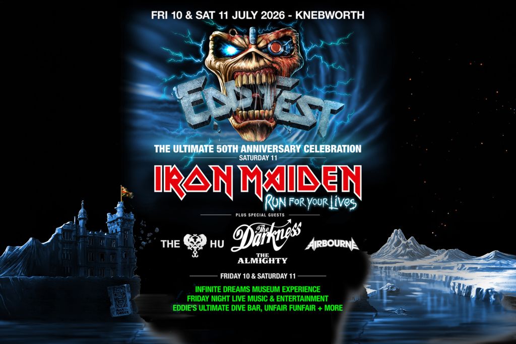 IRON MAIDEN Announce EddFest: A Two-Day UK Festival Also Featuring THE DARKNESS, THE HU, AIRBORNE & More
